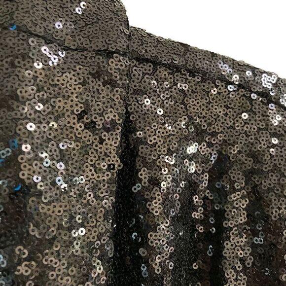 Lane Bryant black sequin long duster open front kimono womens 24 long sleeve NEW - Picture 6 of 12